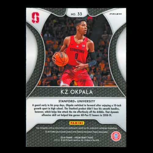 KZ Okpala RC 2019-20 Prizm Draft Picks Silver Rookie Cardinal | Heat