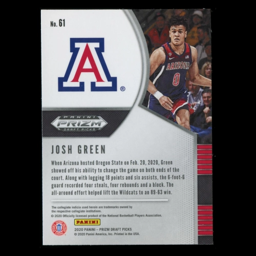Josh Green RC 2020-21 Prizm Draft Picks Rookie Wildcats | Stars
