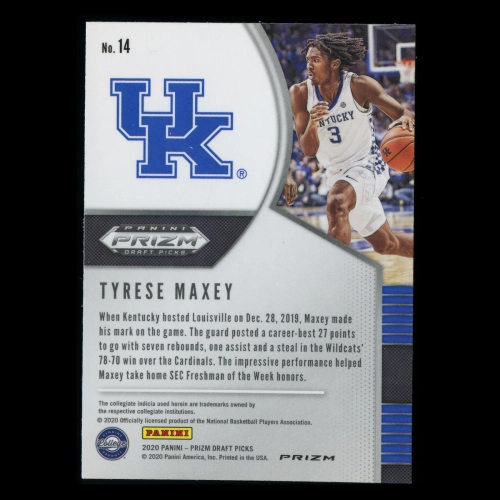 Tyrese Maxey RC 2020-21 Prizm Draft Picks Hyper Wildcats | 76ers