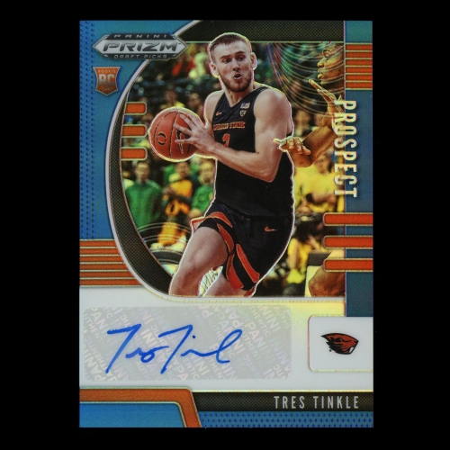 Tres Tinkle RC 2020-21 Prizm Draft Picks Prospect Blue Auto Beavers | Raptors 905 46/149
