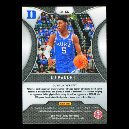 RJ Barrett RC 2019-20 Prizm Draft Picks Rookie Blue Devils | Knicks