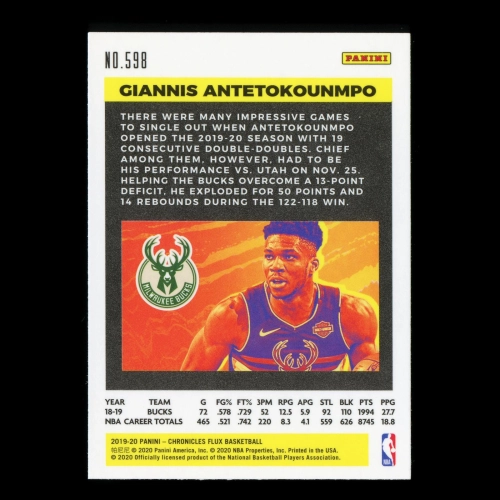 Giannis Antetokounmpo 2019-20 Chronicles Flux Green Bucks