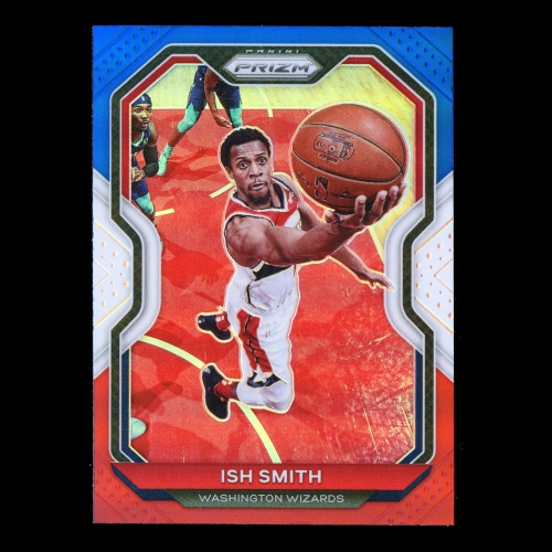 Ish Smith 2020-21 Prizm Red White & Blue Wizards