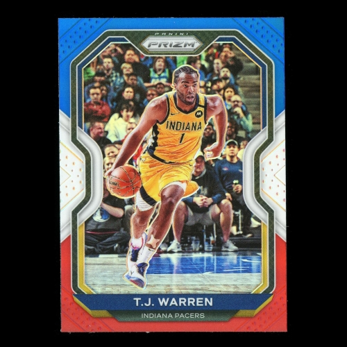 T.J. Warren 2020-21 Prizm Red White & Blue Pacers