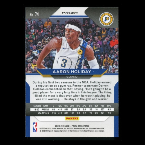 Aaron Holiday 2020-21 Prizm Pink Ice Pacers