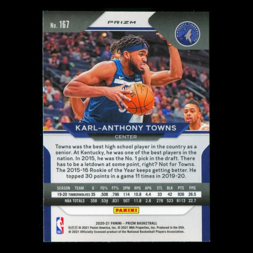Karl-Anthony Towns 2020-21 Prizm Pink Ice Timberwolves