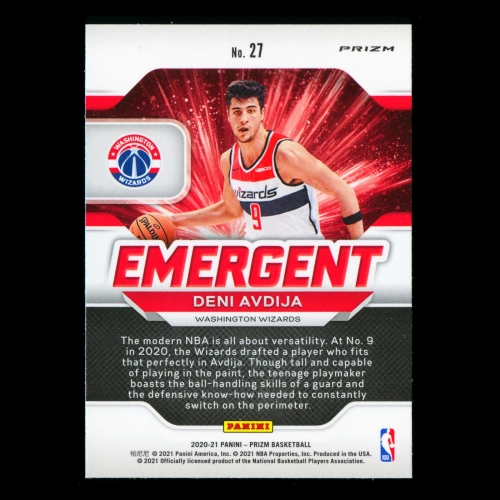 Deni Avdija 2020-21 Prizm Emergent Silver Wizards