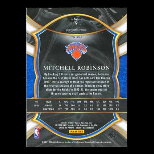 Mitchell Robinson 2021 Select Concourse Red White & Blue Knicks