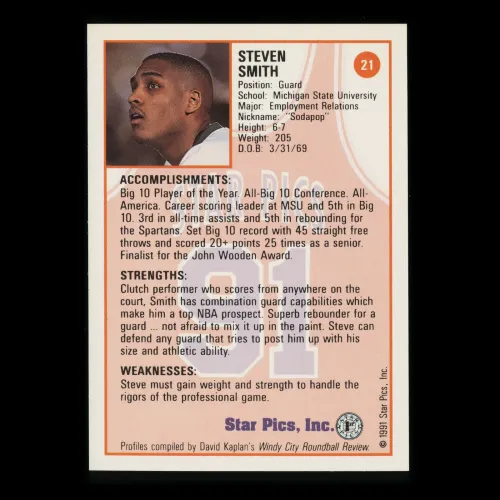 Steven Smith 1991 Star Picks Spartans | Heat