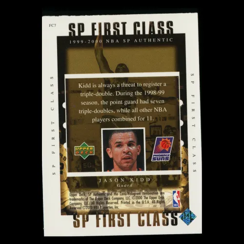 Jason Kidd 1999-00 SP Authentic First Class Suns