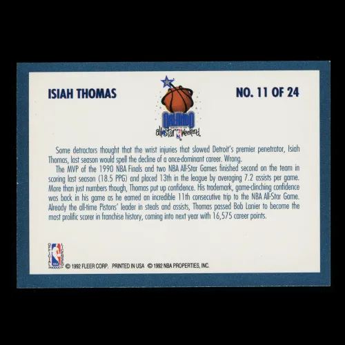 Isiah Thomas 1992-93 Fleer All-Stars Pistons