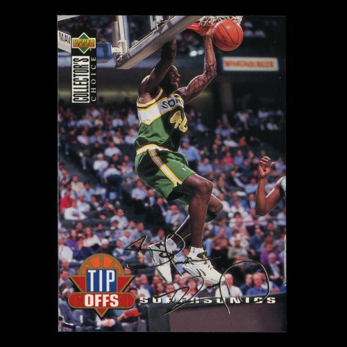 Shawn Kemp 1994-95 Collector's Choice Silver Signature Tip Offs Supersonics