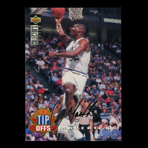Jamal Mashburn 1994-95 Collector's Choice Silver Signature Tip Offs Mavericks
