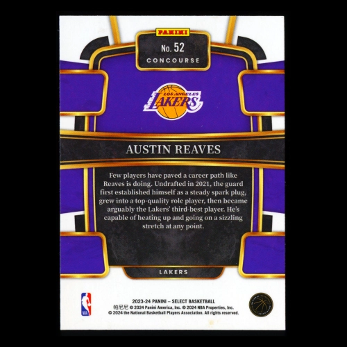 Austin Reaves 2023-24 Select Blue Lakers