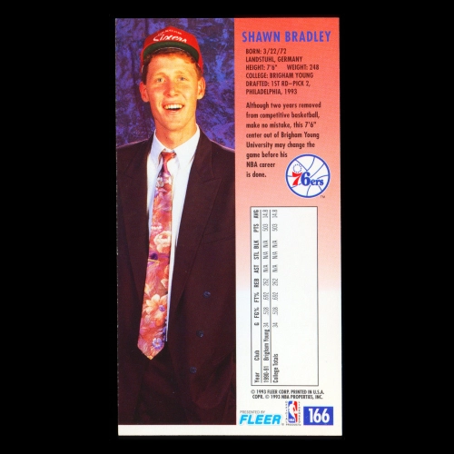 Shawn Bradley RC 1993-94 Jam Session Rookie 76ers