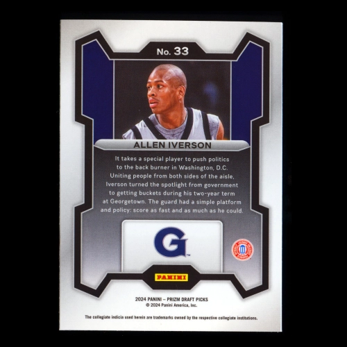 Allen Iverson 2024-25 Panini Prizm Draft Picks Bulldogs