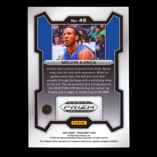 Melvin Ajinca RC 2024-25 Panini Prizm Draft Picks Rookie Phoenix