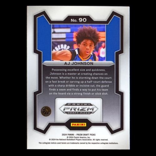 AJ Johnson RC 2024-25 Panini Prizm Draft Picks Rookie Dragons