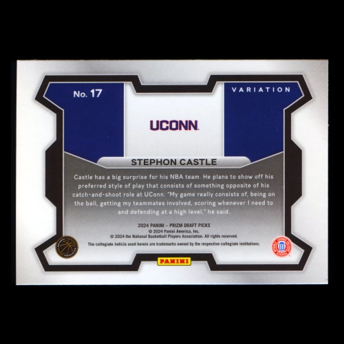 Stephon Castle RC 2024-25 Panini Prizm Draft Picks Variation Rookie Huskies