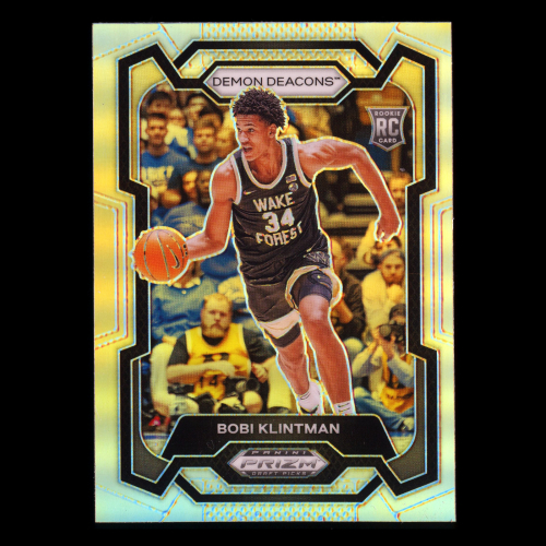 Bobi Klintman RC 2024-25 Panini Prizm Draft Picks Silver Rookie Demon Deacons