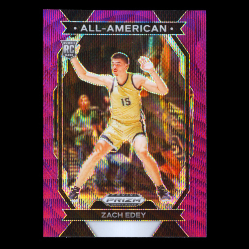 Zach Edey RC 2024-25 Prizm Draft Picks All-American Purple Wave Boilermakers