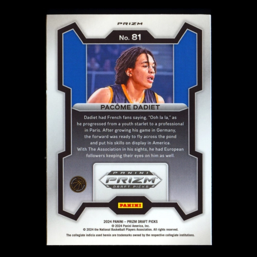 Pacome Dadiet RC 2024-25 Panini Prizm Draft Picks Green Rookie Germany