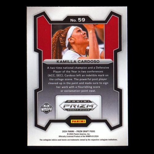 Kamilla Cardoso RC 2024-25 Panini Prizm Draft Picks Rookie Gamecocks