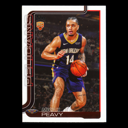 Micah Peavy RC 2025-26 Topps Rookie Pelicans