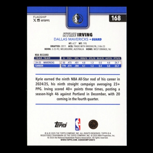 Kyrie Irving 2025-26 Topps Mavericks