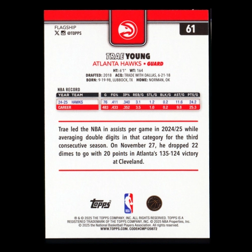 Trae Young 2025-26 Topps Hawks