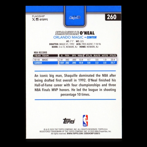 Shaquille ONeal 2025-26 Topps Magic