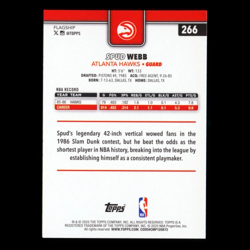 Spud Webb 2025-26 Topps Hawks