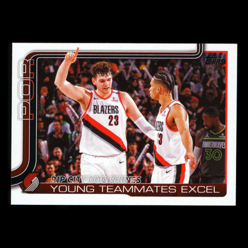 Shaedon Sharpe 2025-26 Topps Checklist Trail Blazers