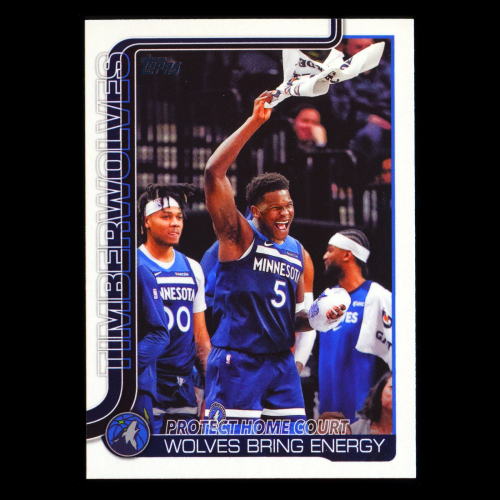 Anthony Edwards 2025-26 Topps Checklist Timberwolves