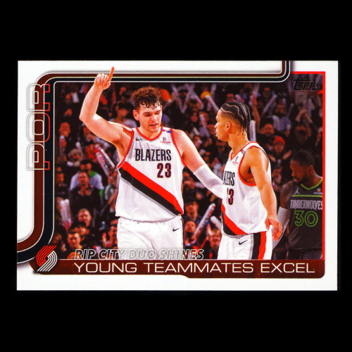 Shaedon Sharpe 2025-26 Topps Checklist Trail Blazers