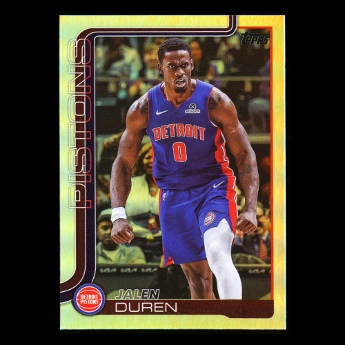 Jalen Duren 2025-26 Topps Rainbow Foilboard Pistons
