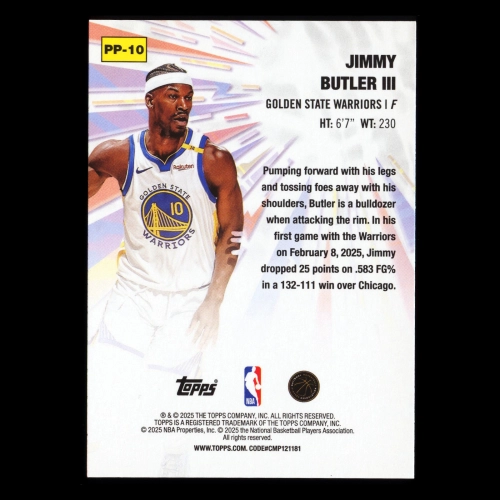 Jimmy Butler III 2025-26 Topps Power Players Warriors