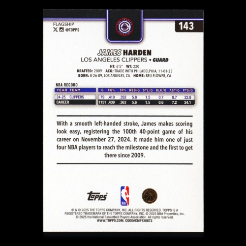 James Harden 2025-26 Topps Clippers