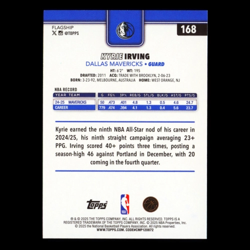 Kyrie Irving 2025-26 Topps Mavericks