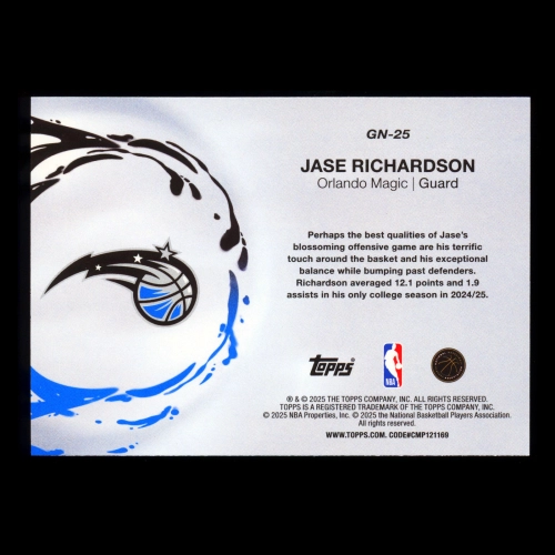Jase Richardson RC 2025-26 Topps Generation Now Rookie Magic