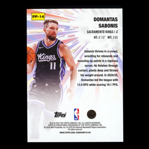 Domantas Sabonis 2025-26 Topps Power Players Kings