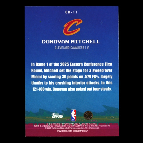 Donovan Mitchell 2025-26 Topps 8-Bit Ballers Cavaliers
