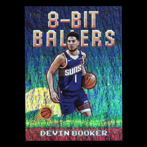 Devin Booker 2025-26 Topps 8-Bit Ballers Holo Foil Suns
