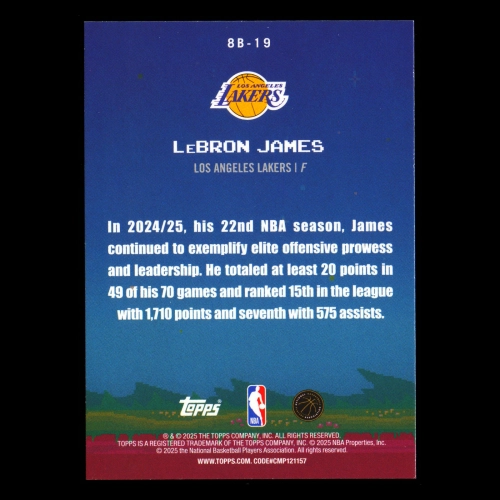LeBron James 2025-26 Topps 8-Bit Ballers Lakers