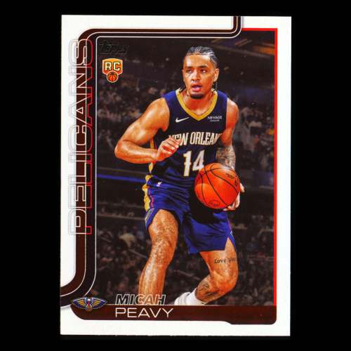 Micah Peavy RC 2025-26 Topps Rookie Pelicans
