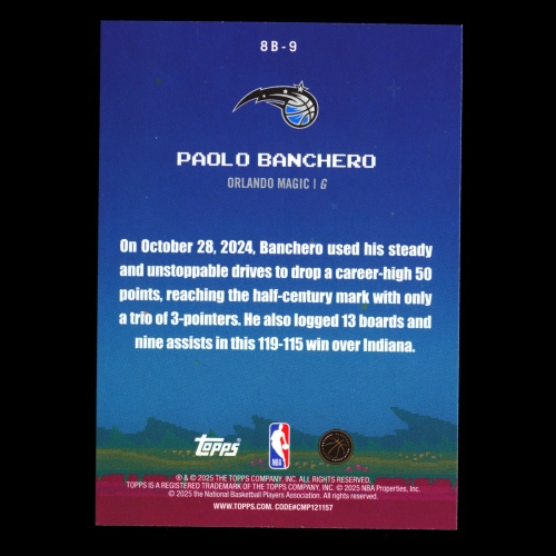 Paolo Banchero 2025-26 Topps 8-Bit Ballers Magic