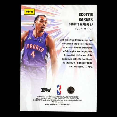 Scottie Barnes 2025-26 Topps Power Players Raptors