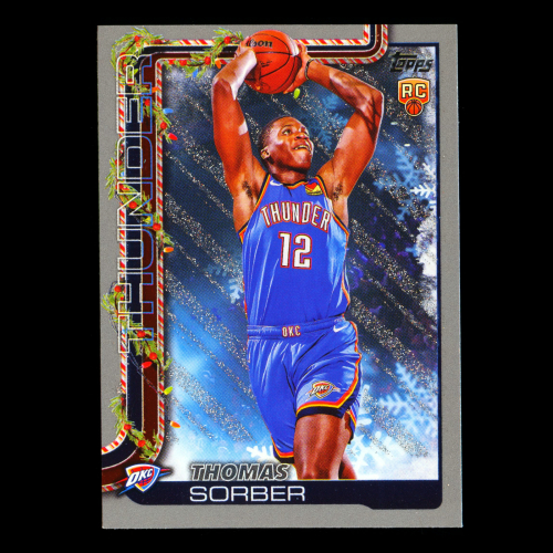 Thomas Sorber RC 2025-26 Topps Holiday Glitter Holiday Rookie Thunder