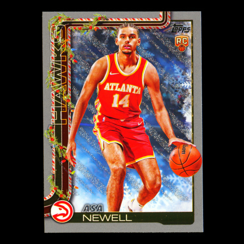 Asa Newell RC 2025-26 Topps Holiday Glitter Holiday Rookie Hawks