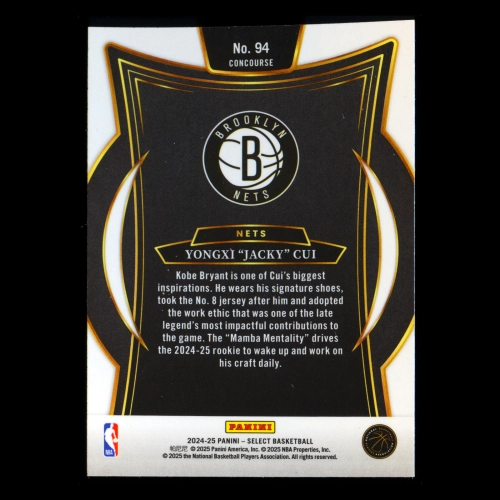 Yongxi "Jacky" Cui RC 2024-25 Select Blue Rookie Nets